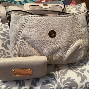 Michael Kors Cream Leather Shoulder Bag